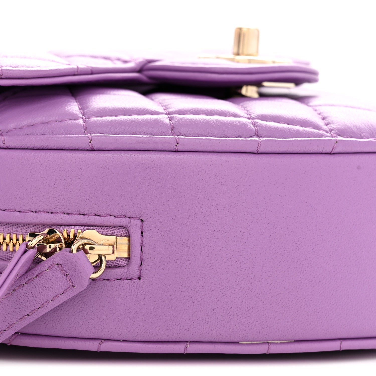 Chanel Lambskin Quilted CC In Love Heart Bag Purple 9 of 11