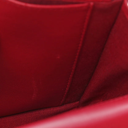 Chanel Lambskin Quilted Boy Wallet On Chain WOC Red 20 of 27