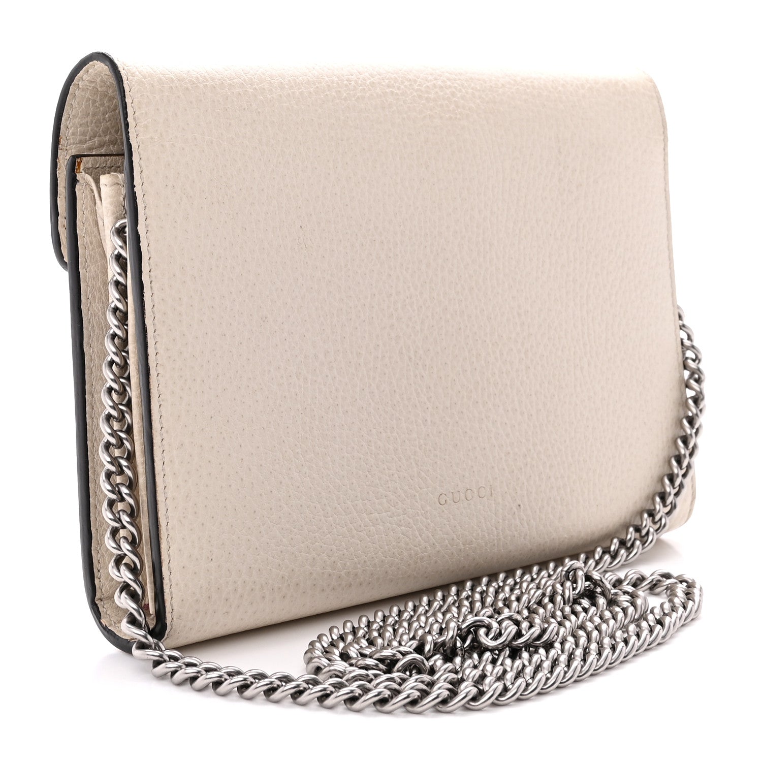 Gucci Dollar Calfskin Mini Dionysus Chain Wallet Mystic White 3 of 19