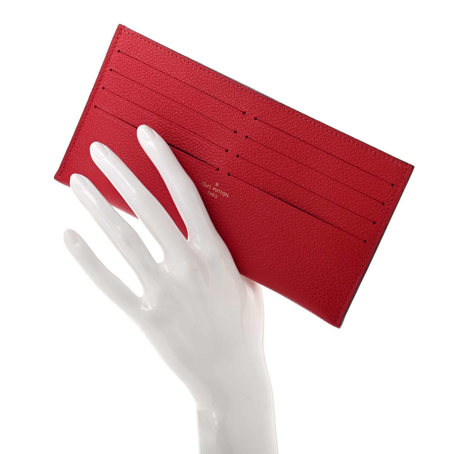 Louis Vuitton Calfskin Felicie Card Holder Insert Cherry 2 of 6