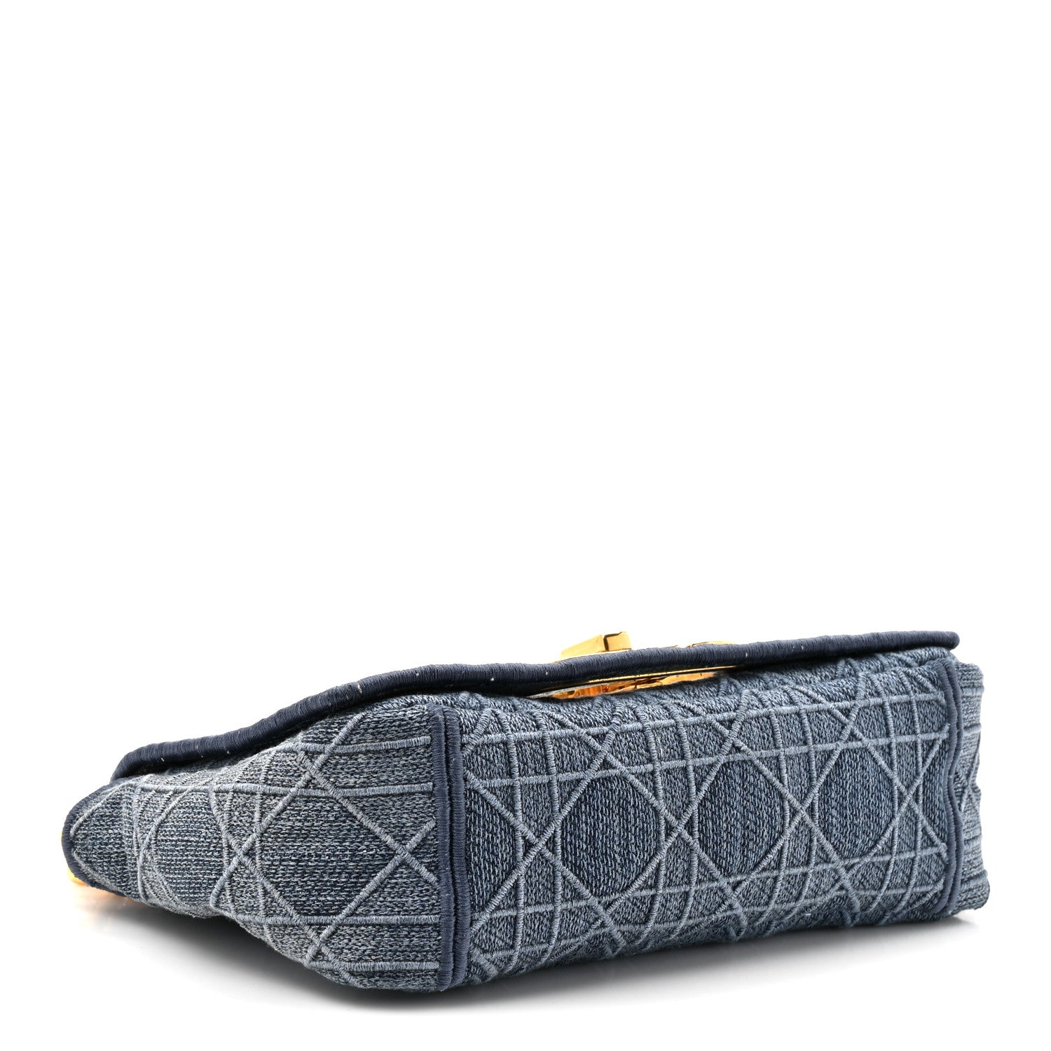 Christian Dior Denim Cannage Small Caro Bag Blue 4 of 9