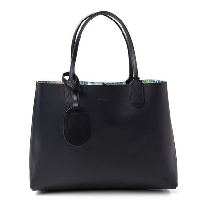 Gucci GG Supreme Monogram Blooms Medium Reversible Tote Beige Blue Navy 9 of 15