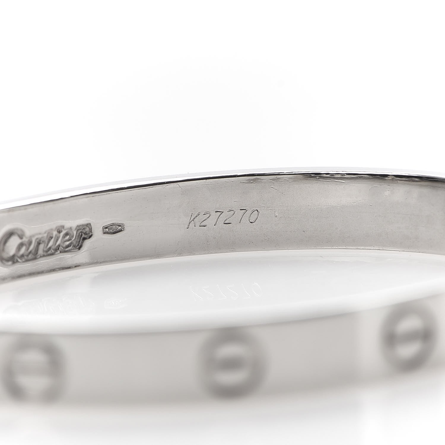 Cartier 18K White Gold LOVE Bracelet 16 6 of 8