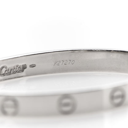 Cartier 18K White Gold LOVE Bracelet 16 6 of 8