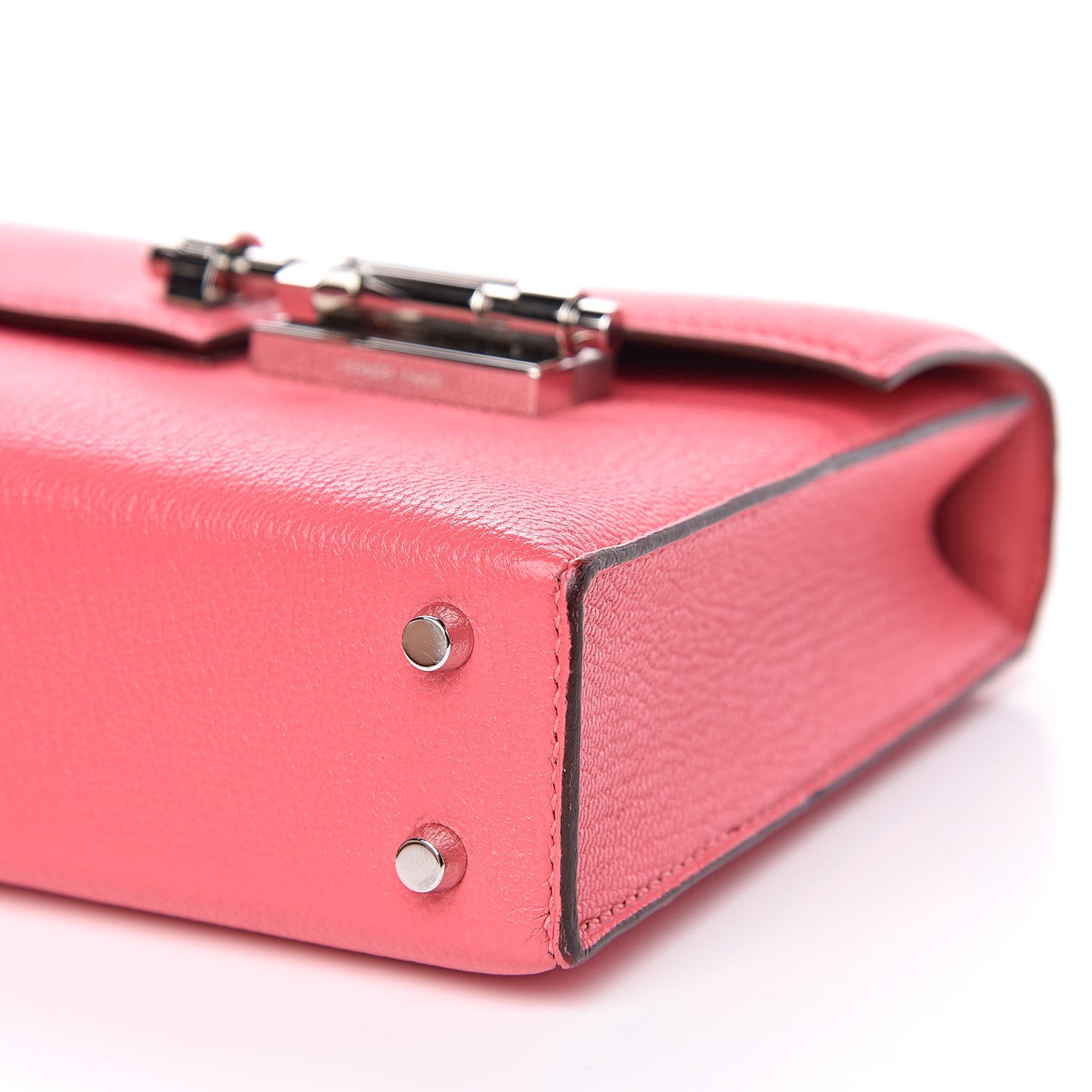 Chevre Chamkila Mini Verrou Chaine Bag Rose Lipstick