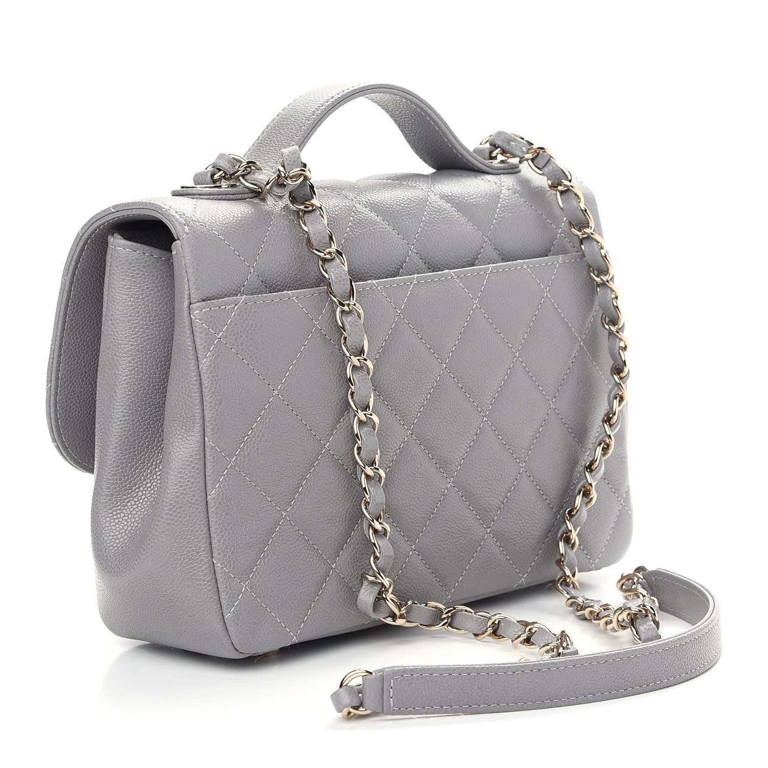 Chanel Caviar Quilted Medium Business Affinity Flap Grey 3 of 9