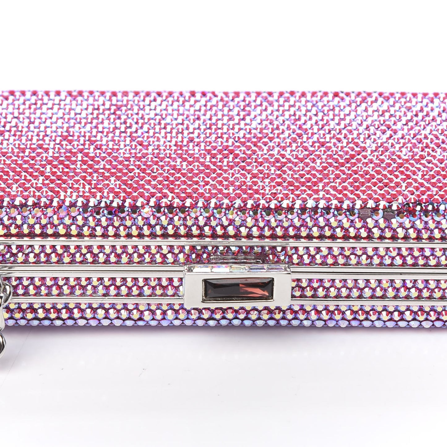 Swarovski Crystal Minaudiere Clutch Pink
