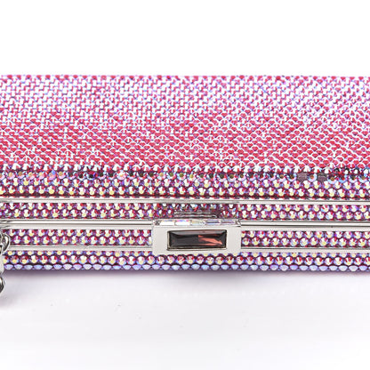Judith Leiber Swarovski Crystal Minaudiere Clutch Pink 8 of 13
