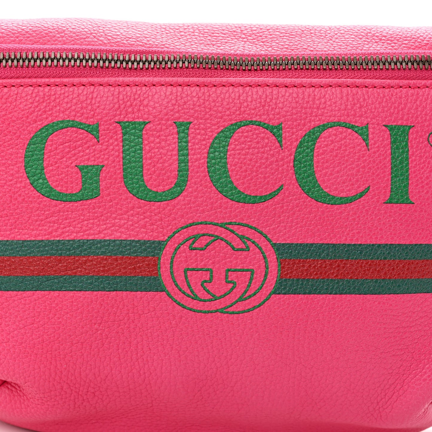 Grained Calfskin Logo Belt Bag Pink