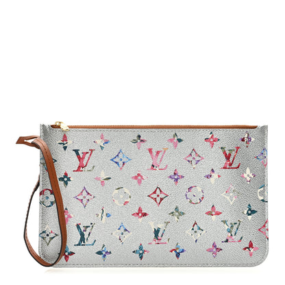 Louis Vuitton Metallic Monogram LV Garden Neverfull MM GM Pochette Silver 1 of 6