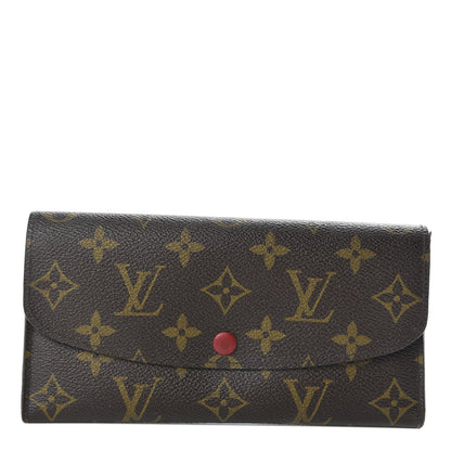 Louis Vuitton Monogram Emilie Wallet Red 1 of 9