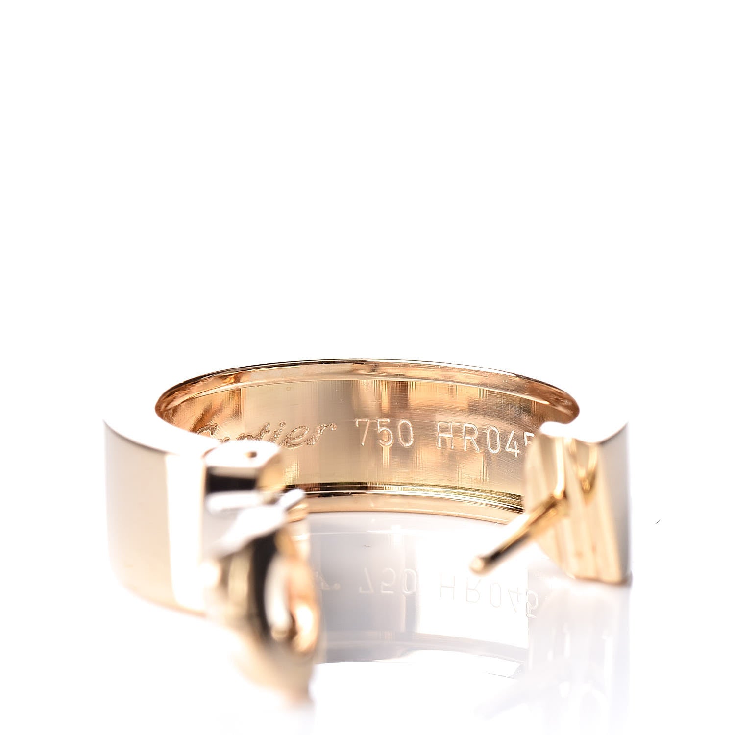 Cartier 18K Yellow Gold 5.5mm LOVE Hoop Earrings 3 of 5