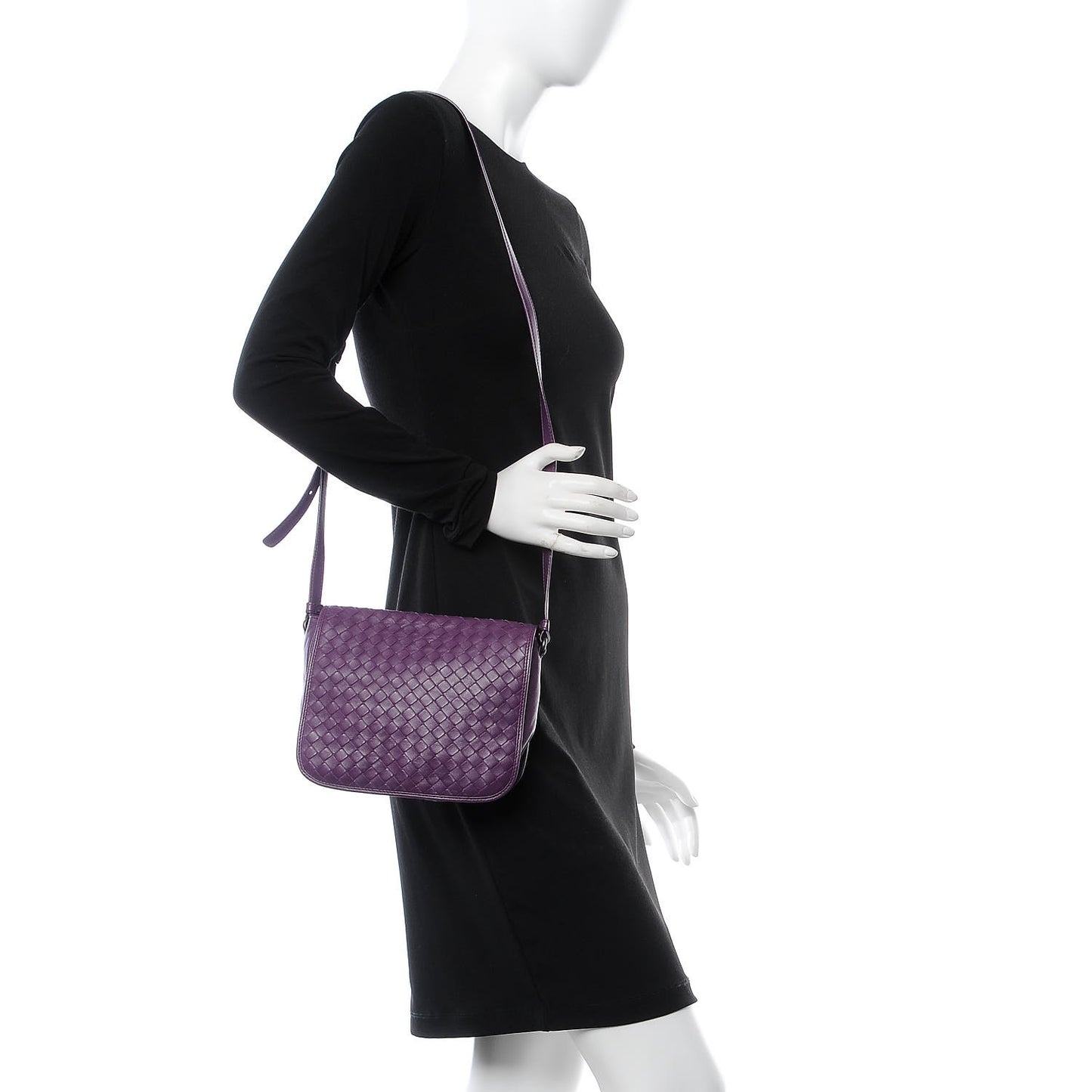 Nappa Intrecciato Mini Flap Crossbody Monalisa