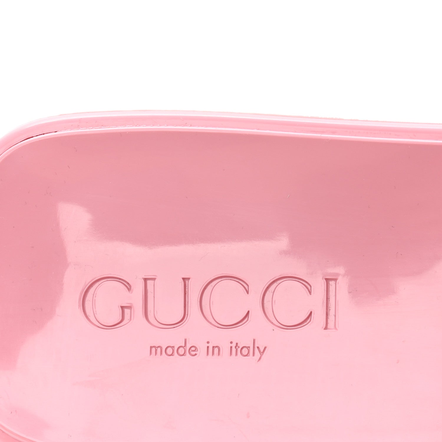 Gucci Rubber Gucci Logo Womens Platform 20/60mm Slide Sandals 37 Wild Rose 8 of 9