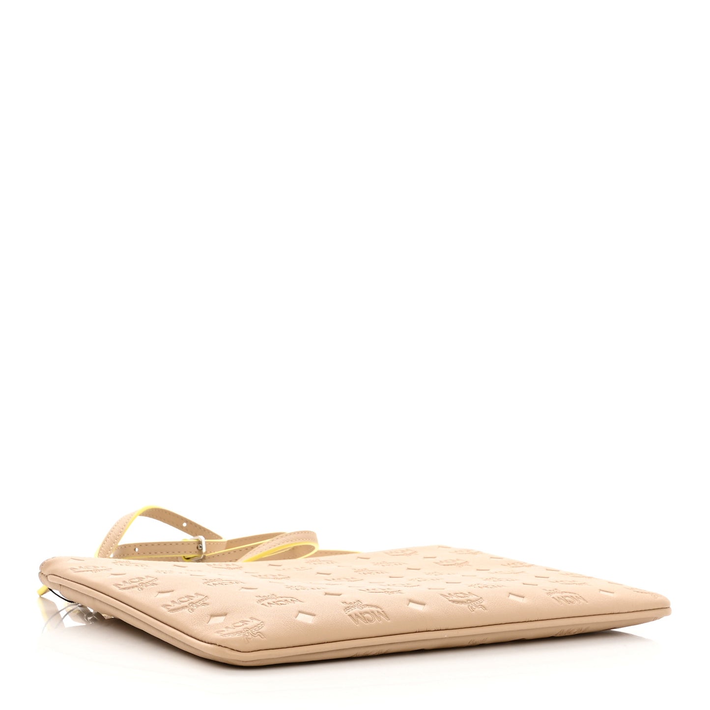 Calfskin Ottomar Monogram Aren Crossbody Pouch Beige Croissant