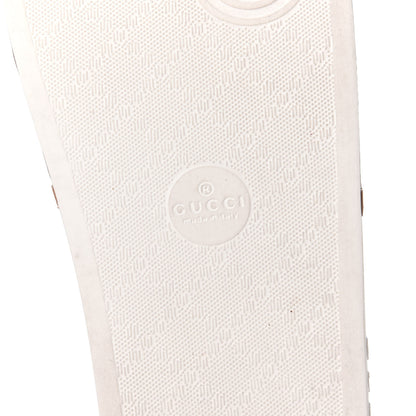 Gucci X DISNEY Mini Vintage GG Supreme Monogram Mickey Mouse Womens Slide Sandals 38 Beige Vintage Sun Oil 8 of 11