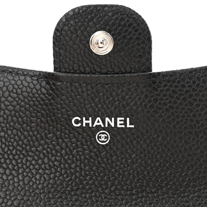 Chanel Caviar Quilted Flap Card Holder Wallet Black 6 of 9