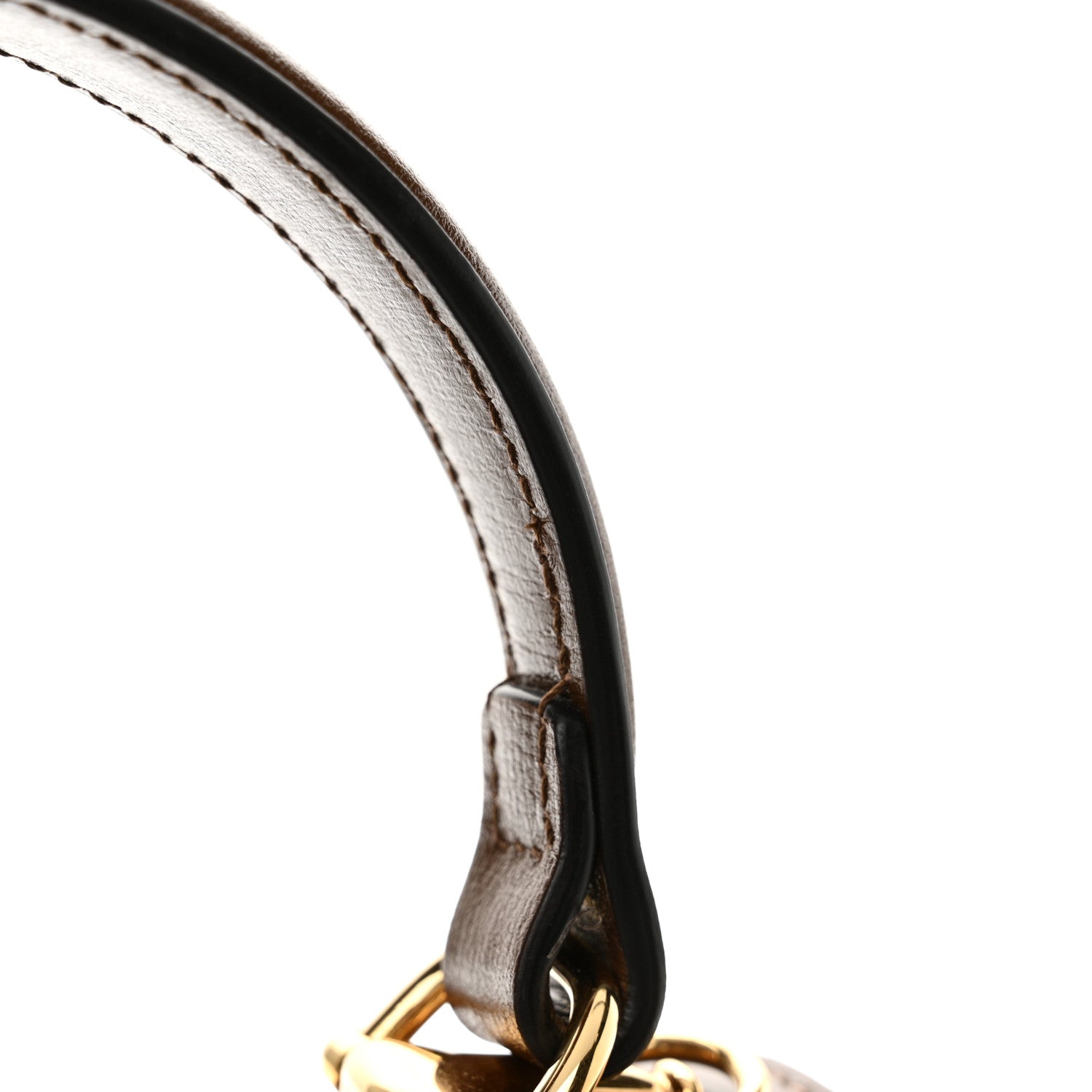 Gucci Glazed Textured Calfskin Mini Horsebit 1955 Top Handle Flap Bag Brown Sugar 14 of 14