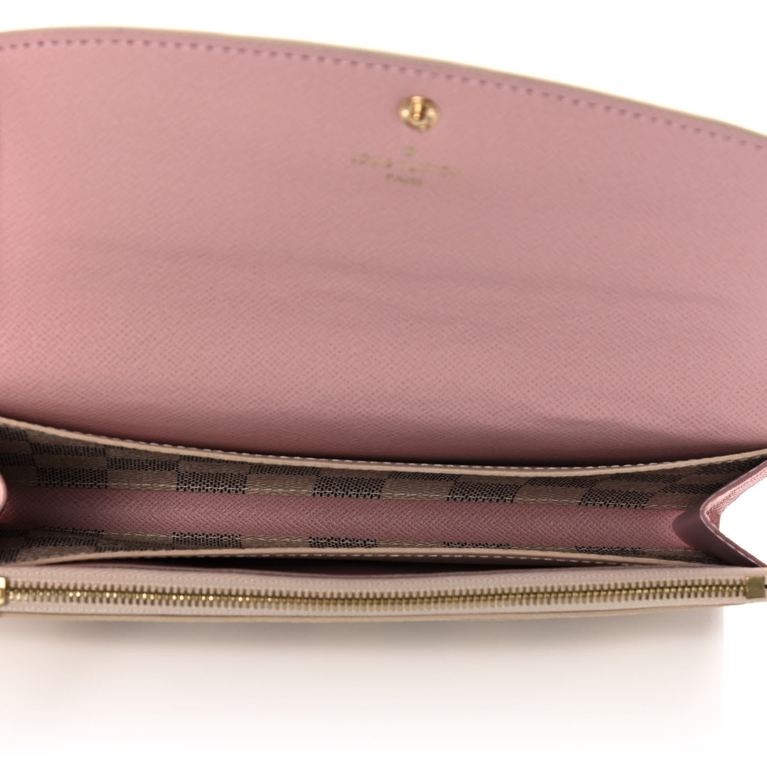Louis Vuitton Damier Azur Emilie Wallet Rose Ballerine 5 of 11
