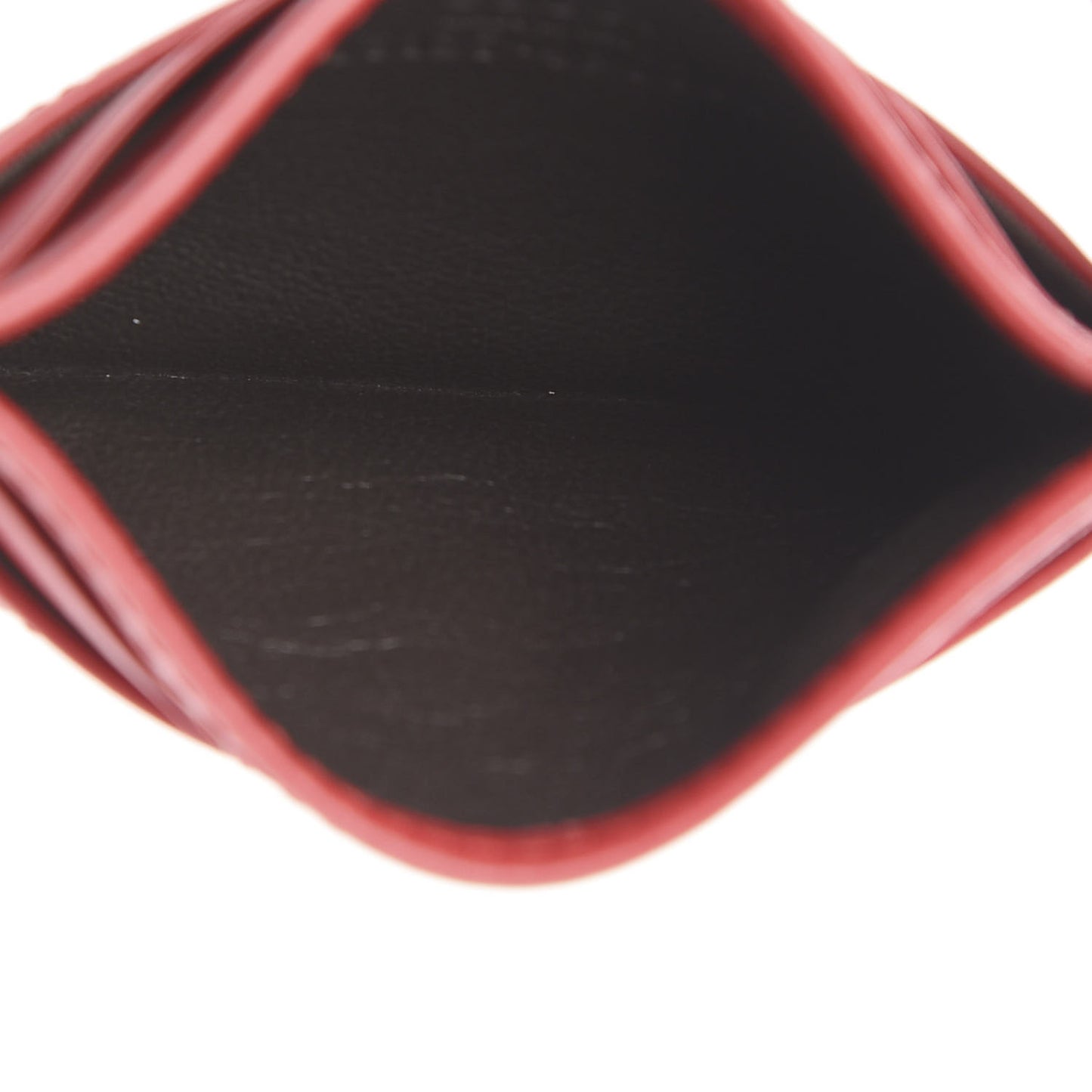 Calfskin Matelasse GG Marmont Card Holder Hibiscus Red