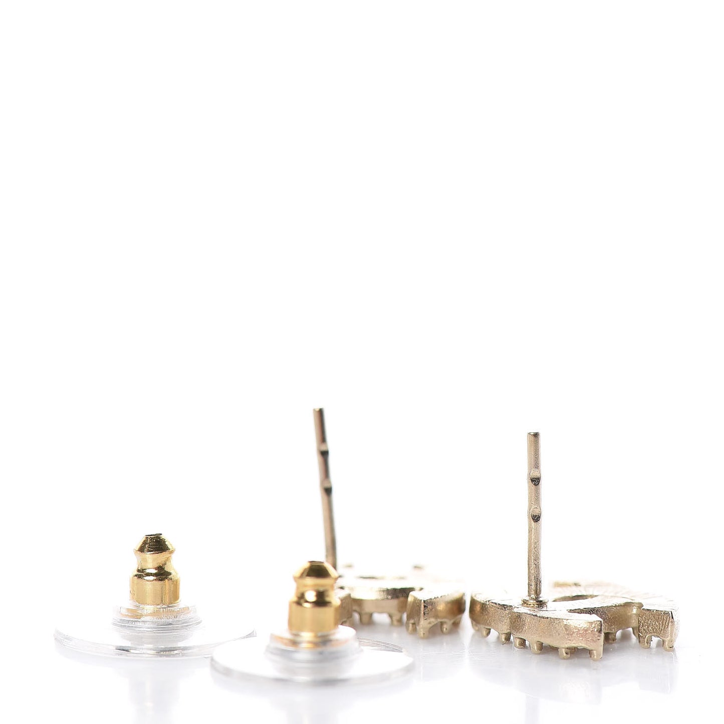 Crystal Mini CC Earrings Gold