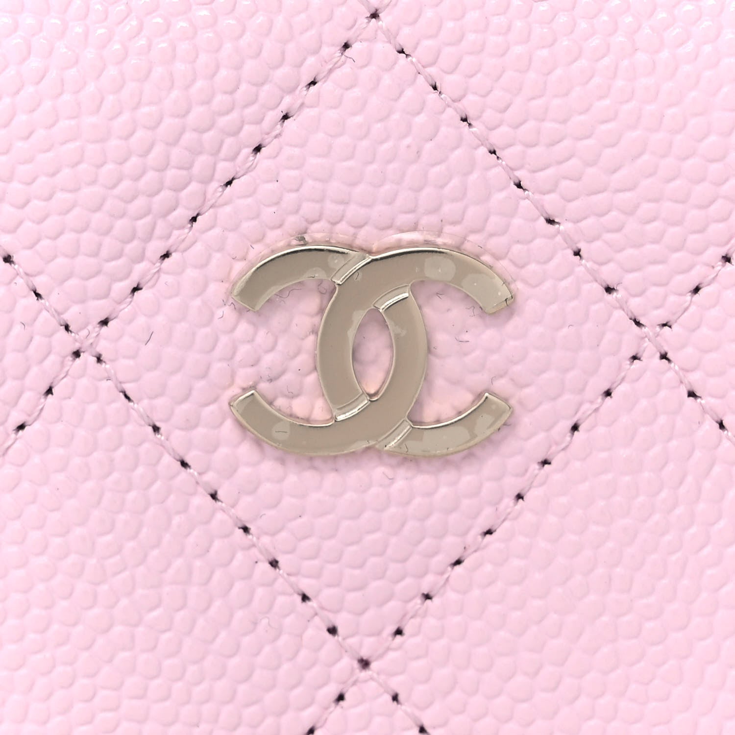 Chanel Caviar Quilted Zip Coin Purse Light Pink 10 of 11
