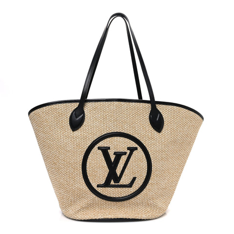 Raffia Saint Jacques Tote Black