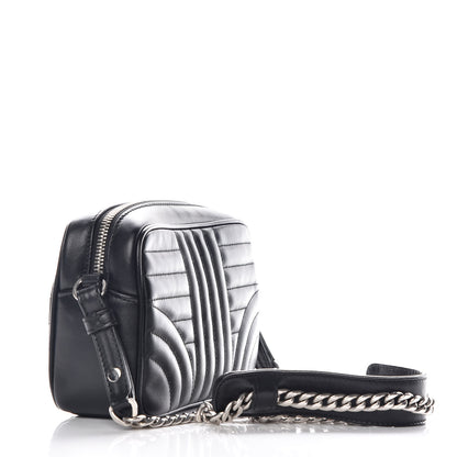 Prada Soft Calfskin Diagramme Crossbody Bag Black 3 of 9