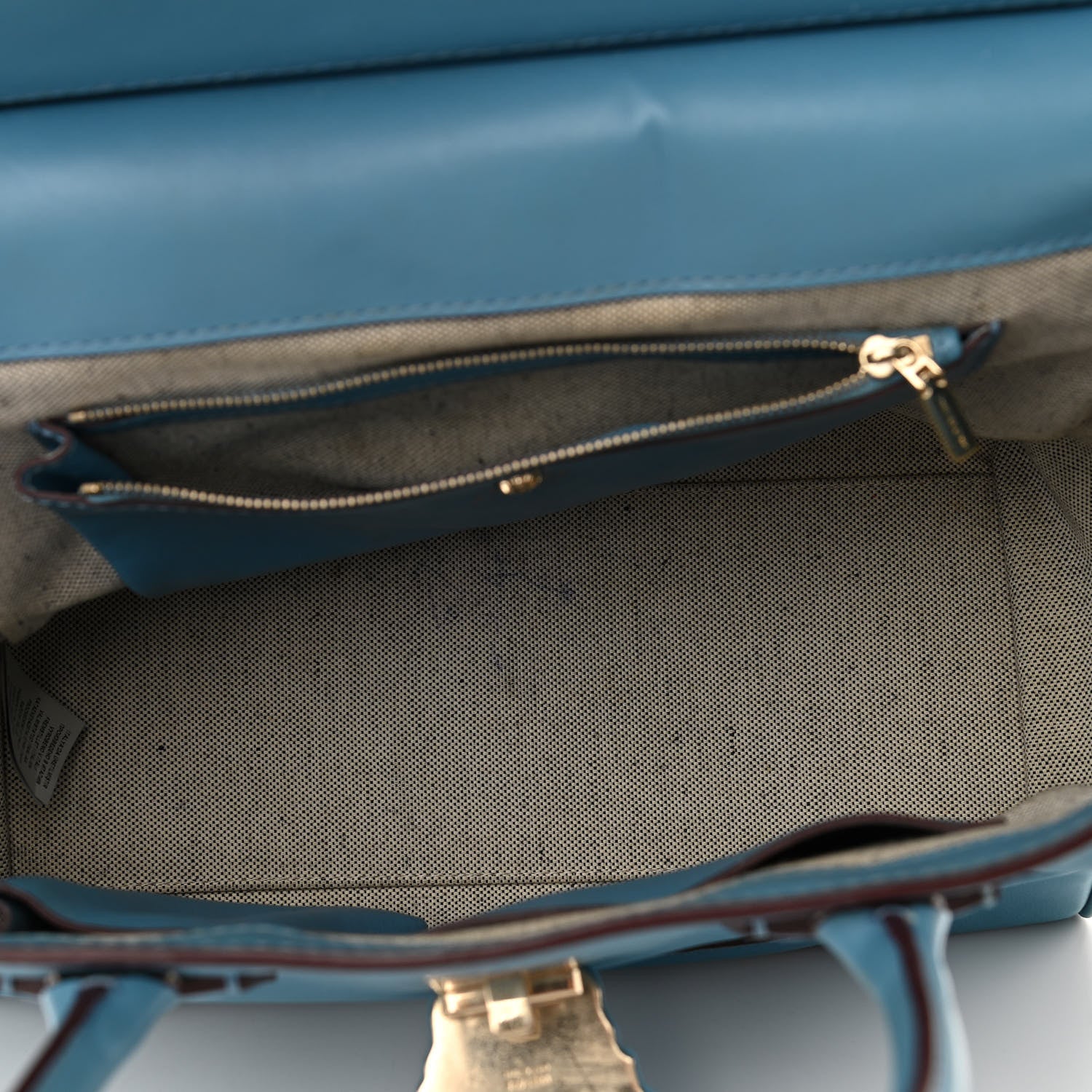 Versace Calfskin Large Palazzo Empire Bag Blue 8 of 14