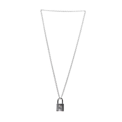 Hermes Sterling Silver Amulette Cadenas Kelly Pendant Necklace 3 of 4