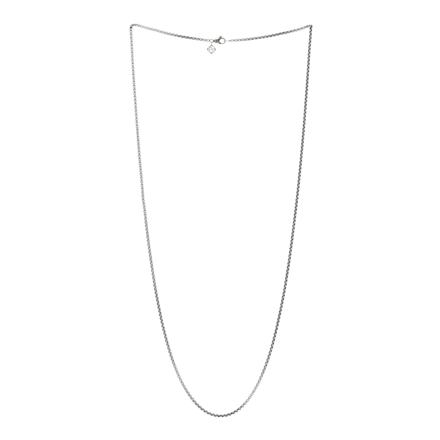 Sterling Silver 14K Yellow Gold 2.7mm Box Chain Necklace 34"