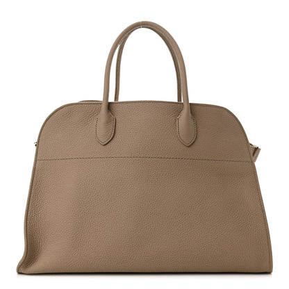 The Row Matte Grained Calfskin Soft Margaux 15 Dark Taupe 1 of 9
