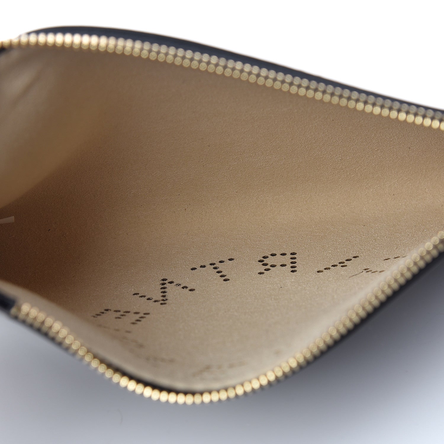 Stella McCartney Patent Faux Leather Perforated Logo Pouch Black 7 of 9