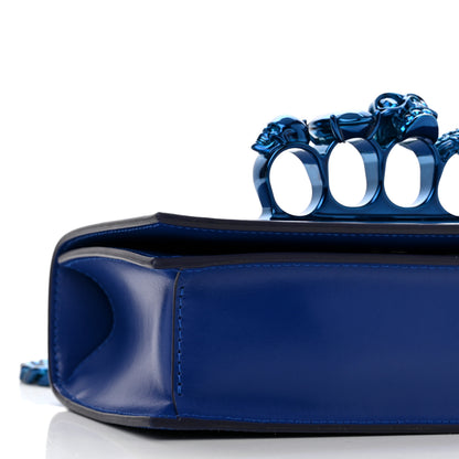 Alexander McQueen Calfskin Mini Jeweled Knuckle Satchel Royal Blue 7 of 8
