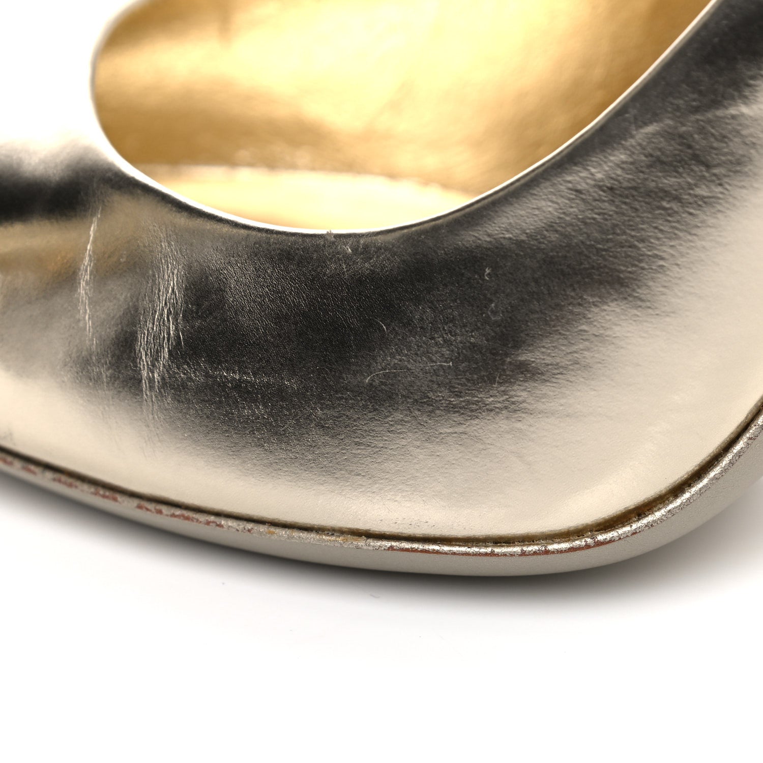 Saint Laurent Calfskin Clara Pumps 40 Gold 20 of 21
