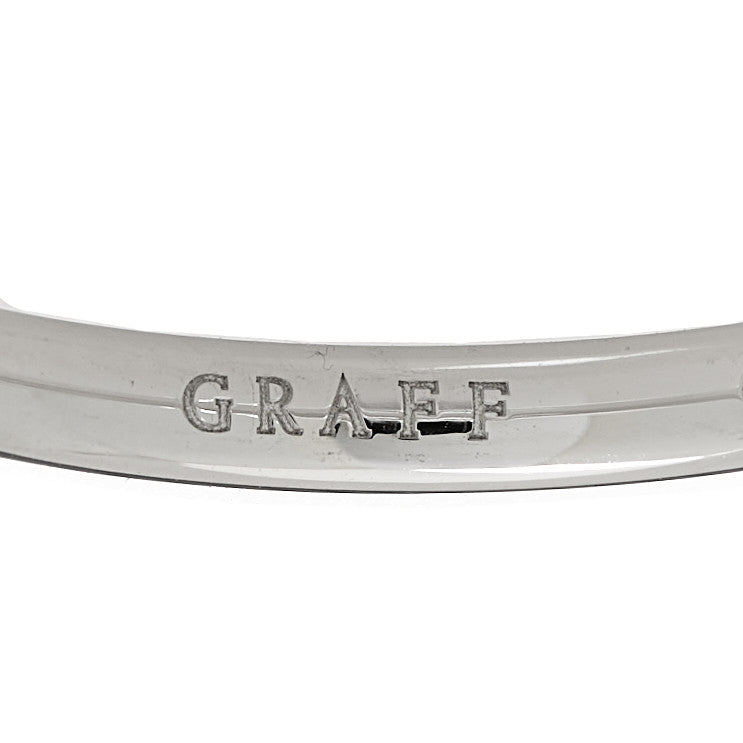 18K White Gold Diamond Laurence Graff Signature Band Ring 54 7