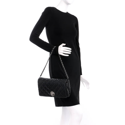 Chanel Lambskin Quilted Medium Leo Lion Flap Clutch Black 2 of 10