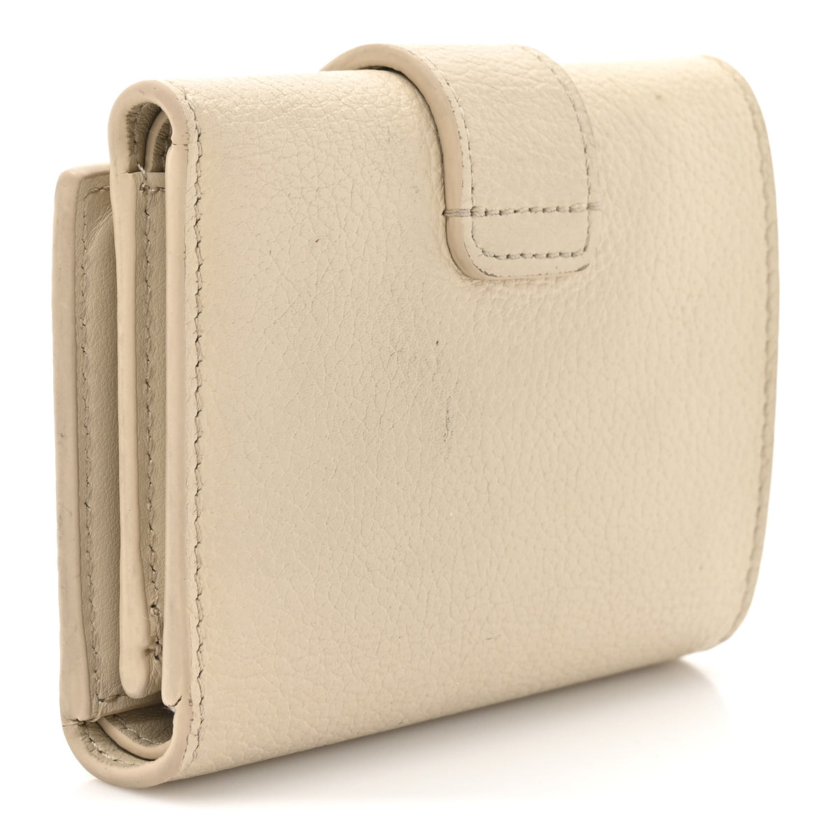 Celine Grained Calfskin Triomphe Nino Wallet Deep Ivory 1836223 