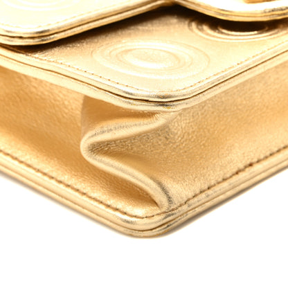 Chanel Metallic Calfskin Cocallover Square Flap Gold 9 of 10