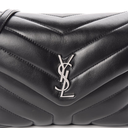 Saint Laurent Calfskin Y Quilted Monogram Toy Loulou Crossbody Bag Black 10 of 11