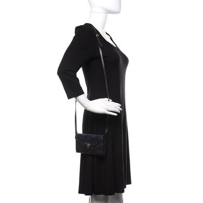 Prada Saffiano Camouflage Print Envelope Crossbody Wallet Baltico 2 of 13