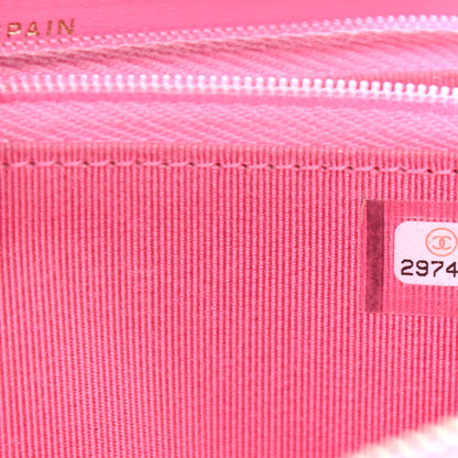 Chanel Caviar Quilted Medium Zip Around Wallet Pink 7 of 8