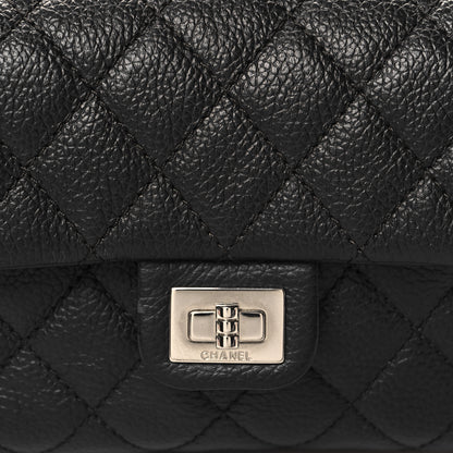 Chanel Grained Calfskin Quilted 2.55 Reissue Flap Belt Bag Clutch Black 8 of 10