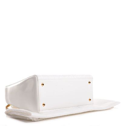 Christian Dior Patent Cannage Medium Lady Dior White 4 of 9