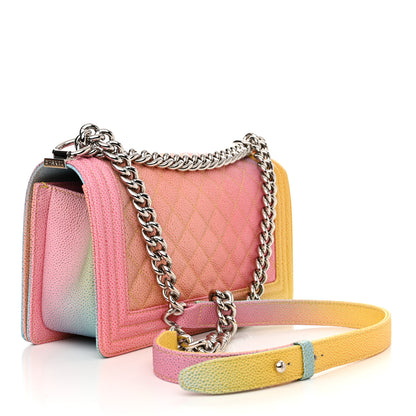Chanel Caviar Quilted Medium Cuba Rainbow Boy Flap Multicolor 3 of 10