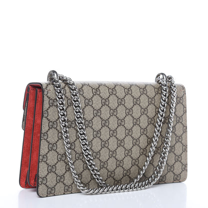 Gucci GG Supreme Monogram Small Dionysus Shoulder Bag Red 3 of 11