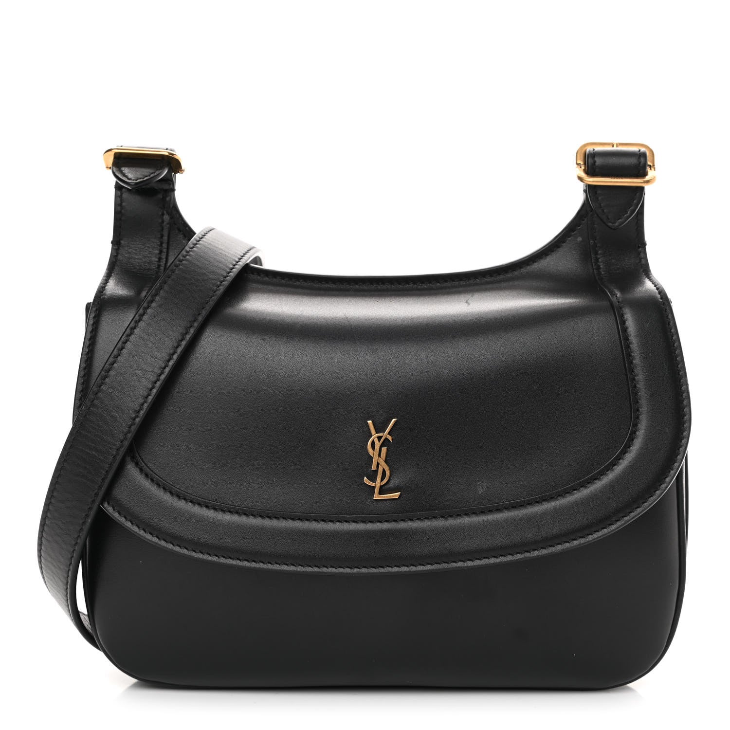 Saint Laurent Smooth Calfskin Medium Charlie Shoulder Bag Black 1 of 10