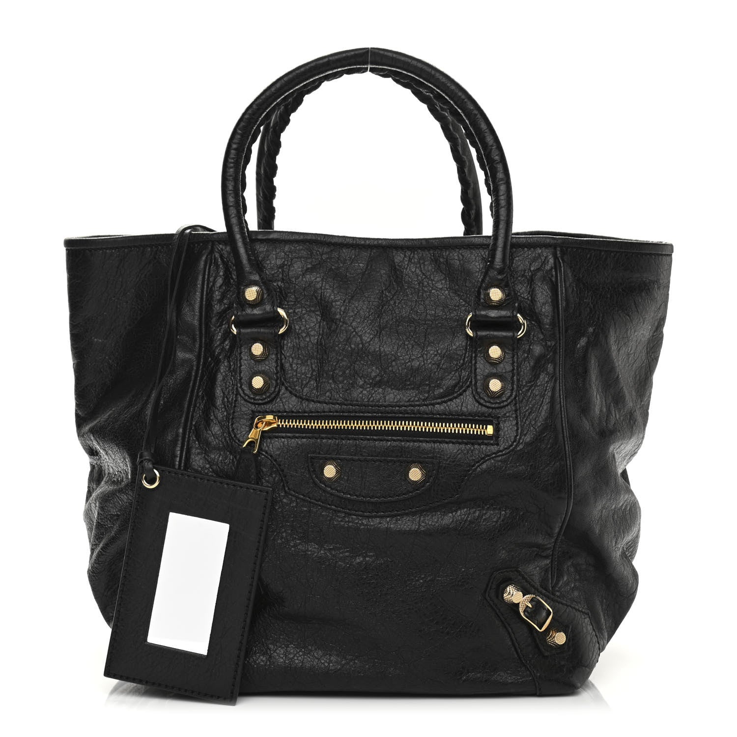 Balenciaga Agneau Giant 12 Gold Hardware S Sunday Tote Black 1 of 10