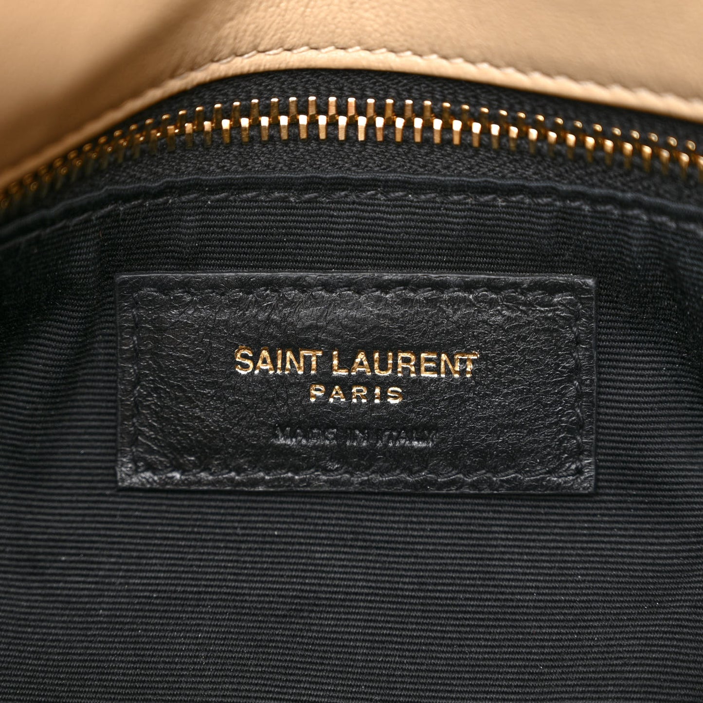 Lambskin Quilted Small Loulou Puffer Monogram Chain Satchel Dark Beige