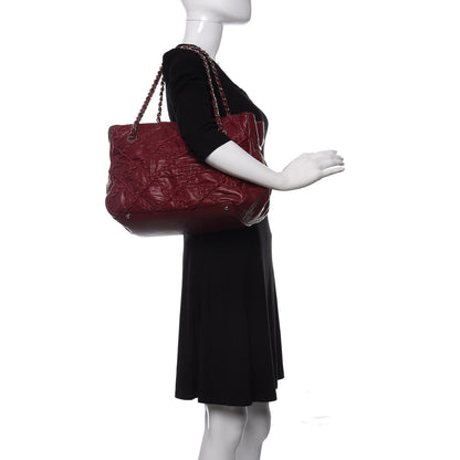 Chanel Calfskin Ultra Stitch Tote Dark Red 2 of 10